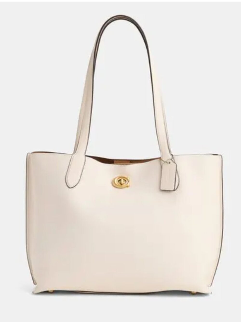 Coach Willow 38 Tote in Chalk with Brass Hardware